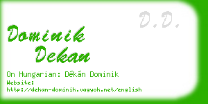 dominik dekan business card